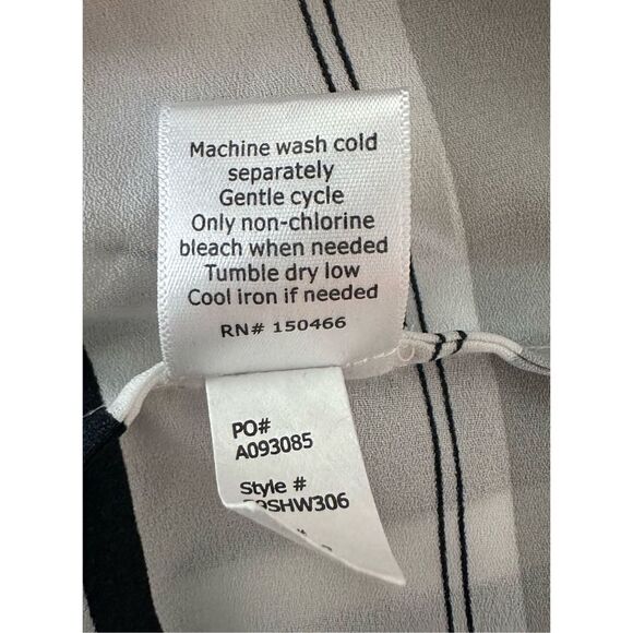 41 Hawthorn Women's‎ Pullover Stripes Split Neck Sleeveless Blouse Top Size M - Picture 6 of 6